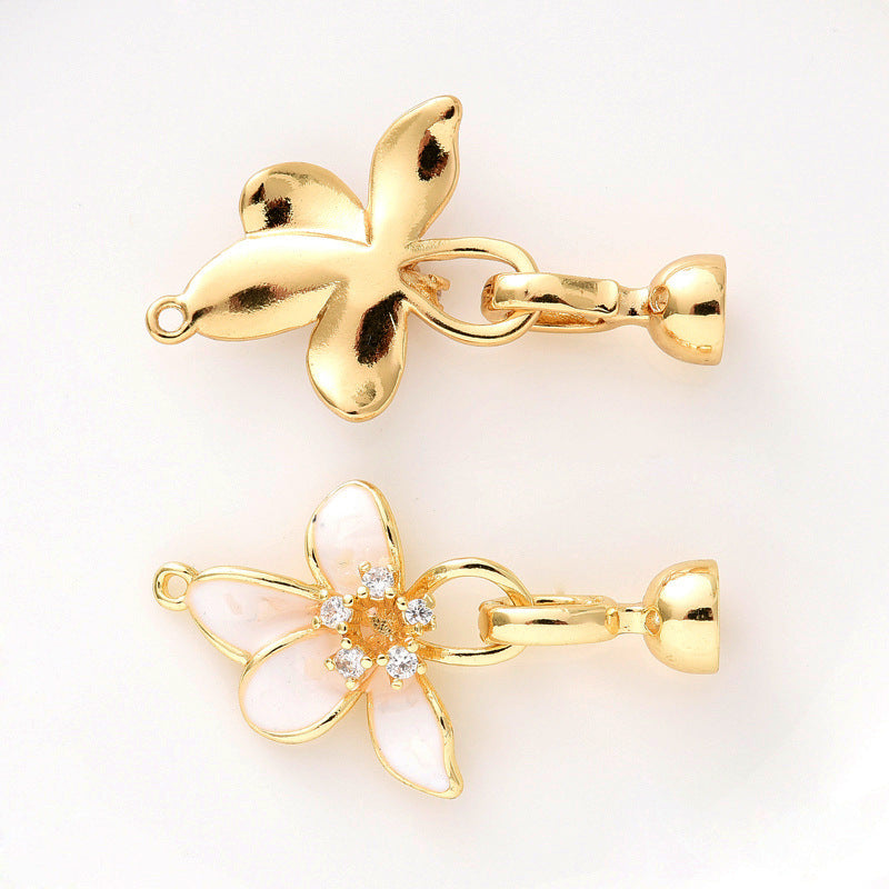 Enamel Petal Clasp Set - 2pcs