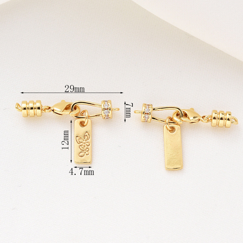(2pcs)Lobster Clasp Set with Buttefly