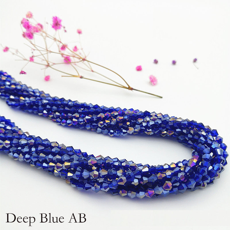 10 Strands 2/3/4mm Bicone Crystal Beads