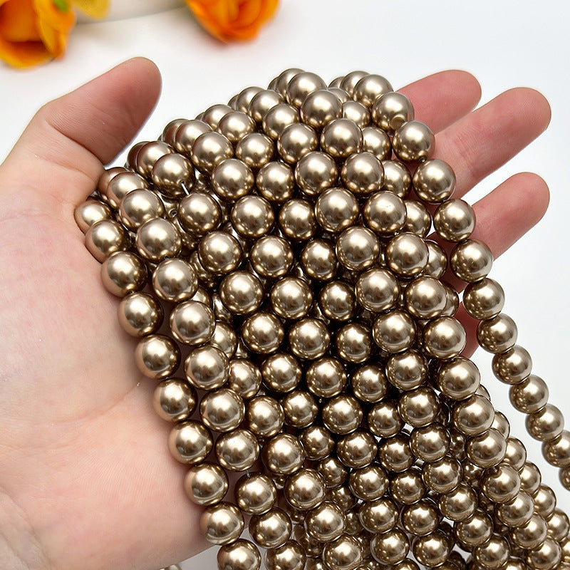 40cm Crystal Round Pearls, Full-Drilled Beads, 2-14mm, Swarovski Color