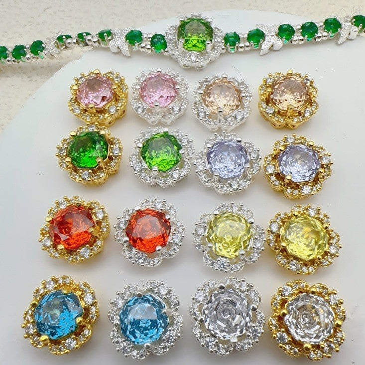 Rose Cut High Quality Spacer Beads With Multi-hole