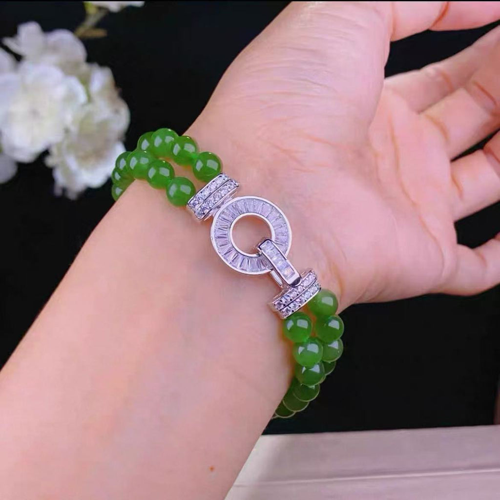 Paved Clasp with T-Square Colored Zirconia