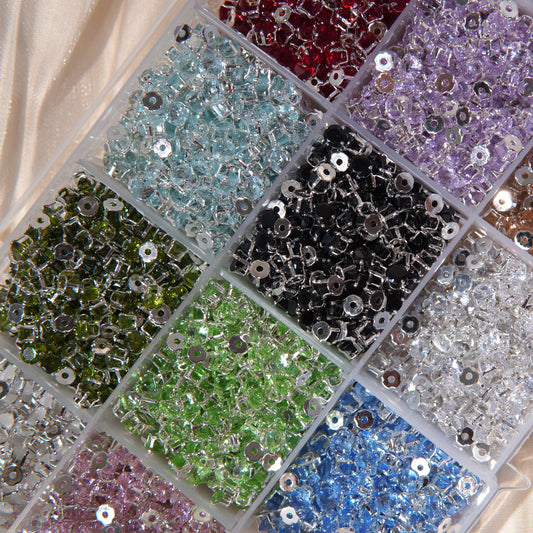 (100pcs) 4mm 4-prong Round Prong-set Zircons