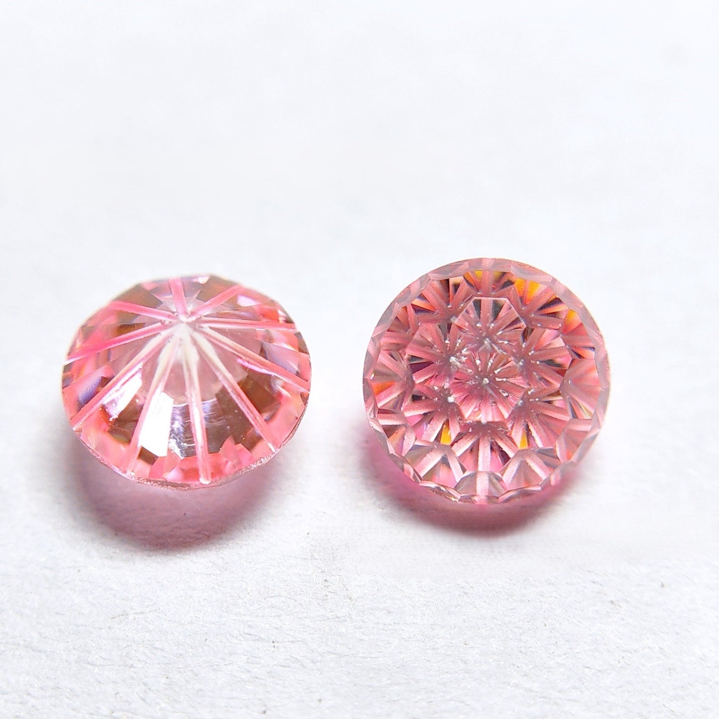 5A 4mm Round Flame Cut Loose CZ Stone - 2pcs