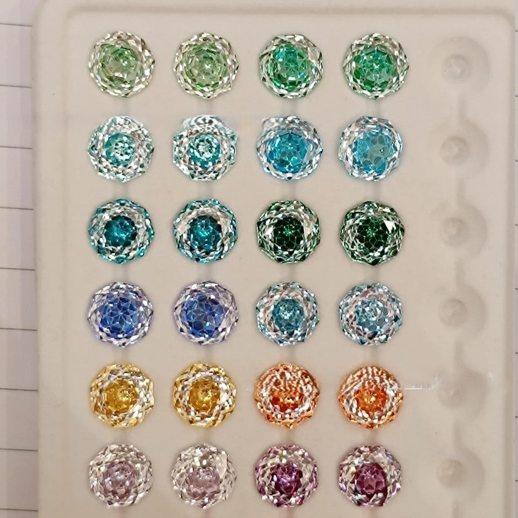 5A 6-8mm Octagonal Sweetheart Millennium Rose Cut Loose CZ Stone - 2pcs