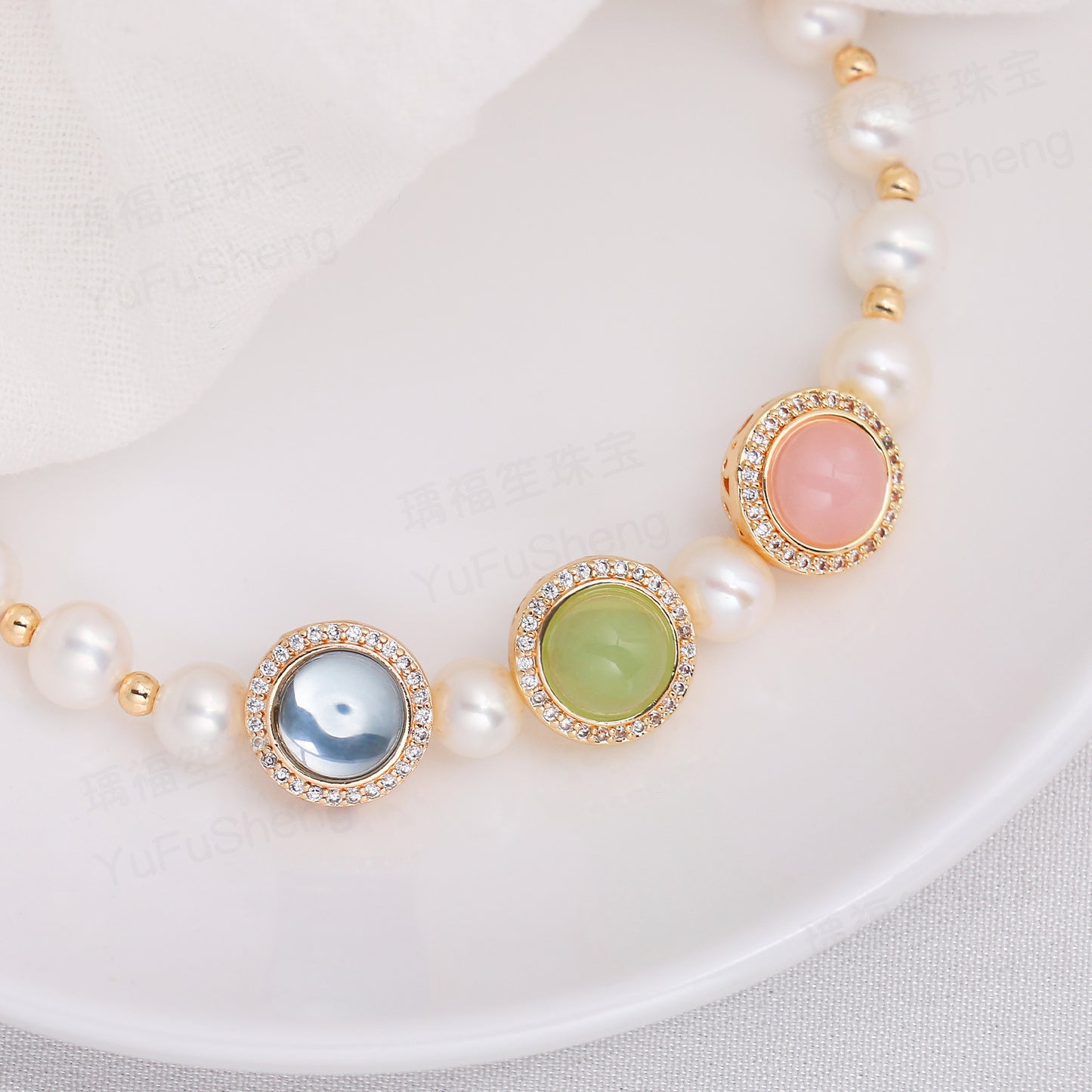 Round Aquamarine Spacer