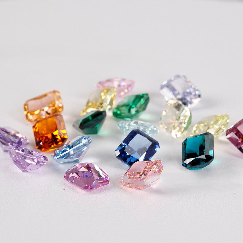 5A 4-16mm Rectangular Ice Flower Cut Loose CZ Stone - 1pcs