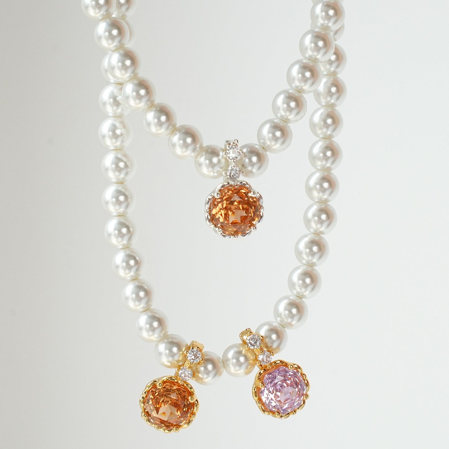 Rose Cut Zircon Connection Closure/Clasp