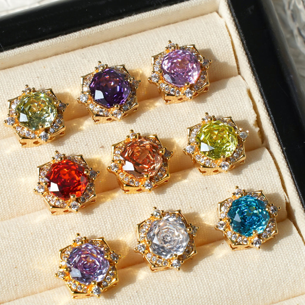 Rose Cut Square Zircon Spacer