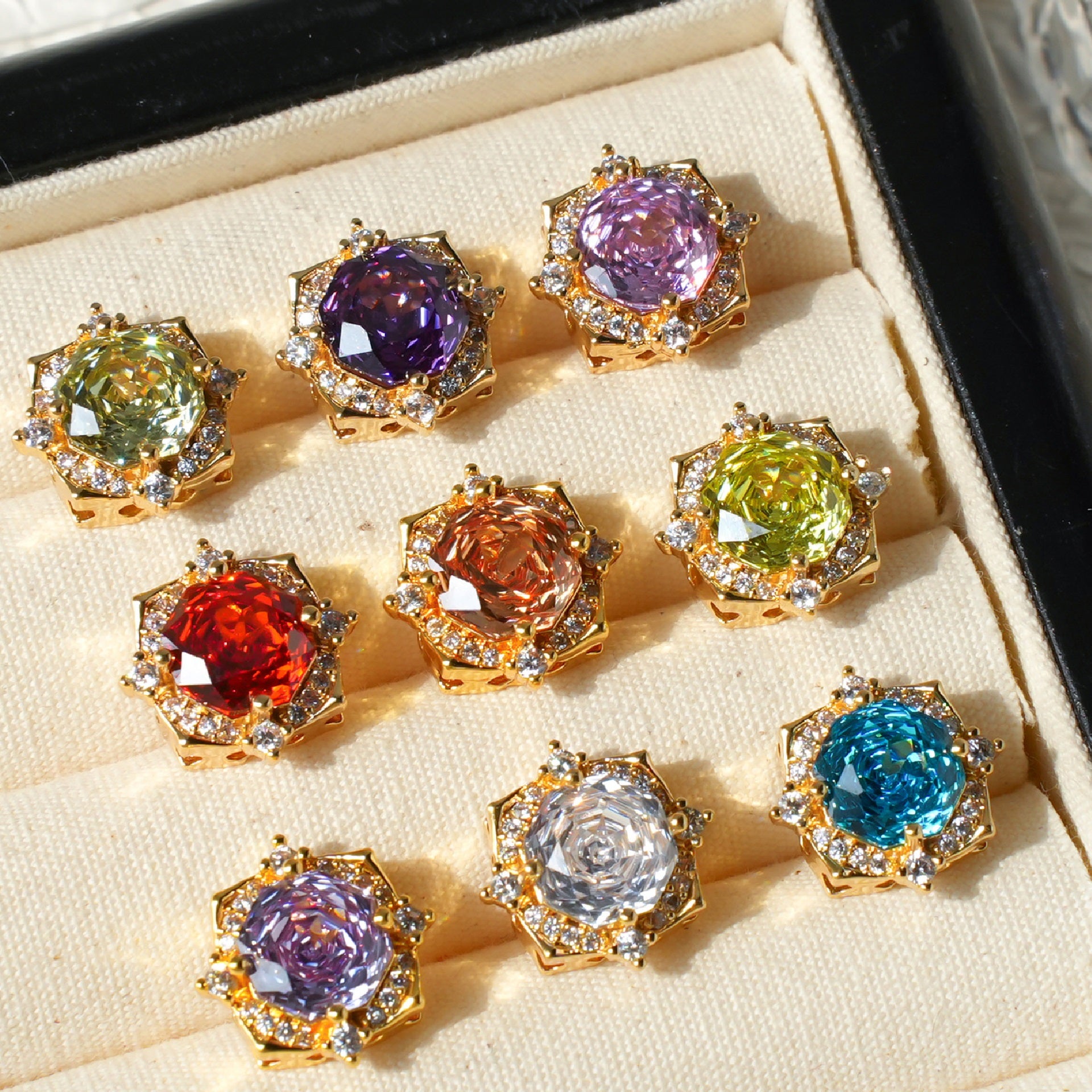 Rose Cut Square Zircon Spacer