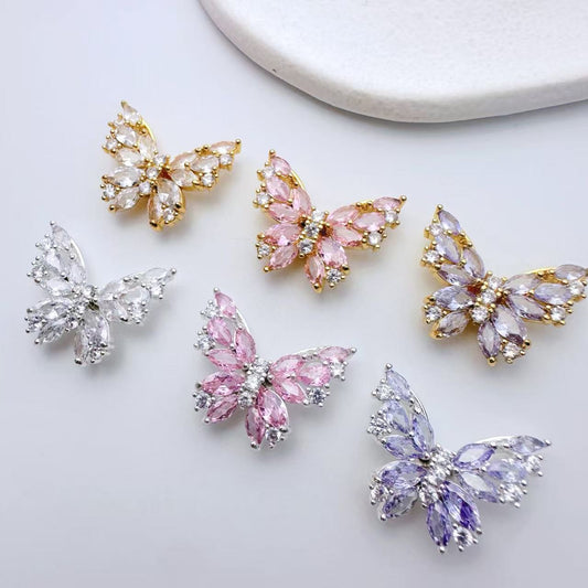 CZ Butterfly Pendant Spacer Bead