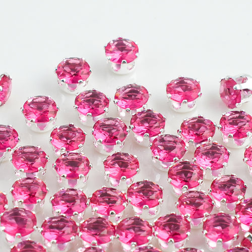 (100pcs)4MM Round Prong-Set CZ