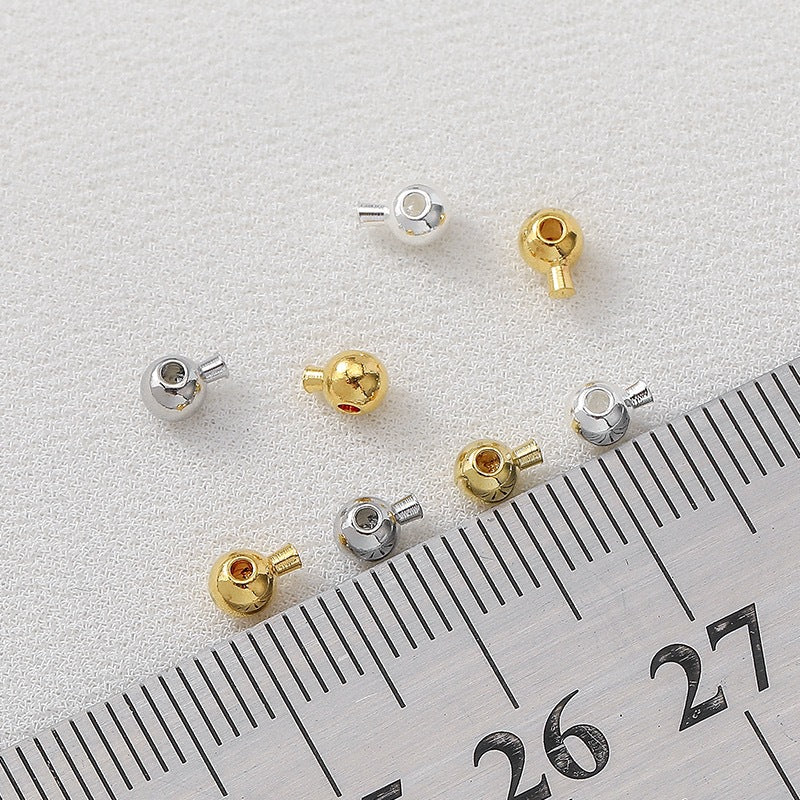50pcs 3.5mm Stopper Round Position Beads/Crimp Beads