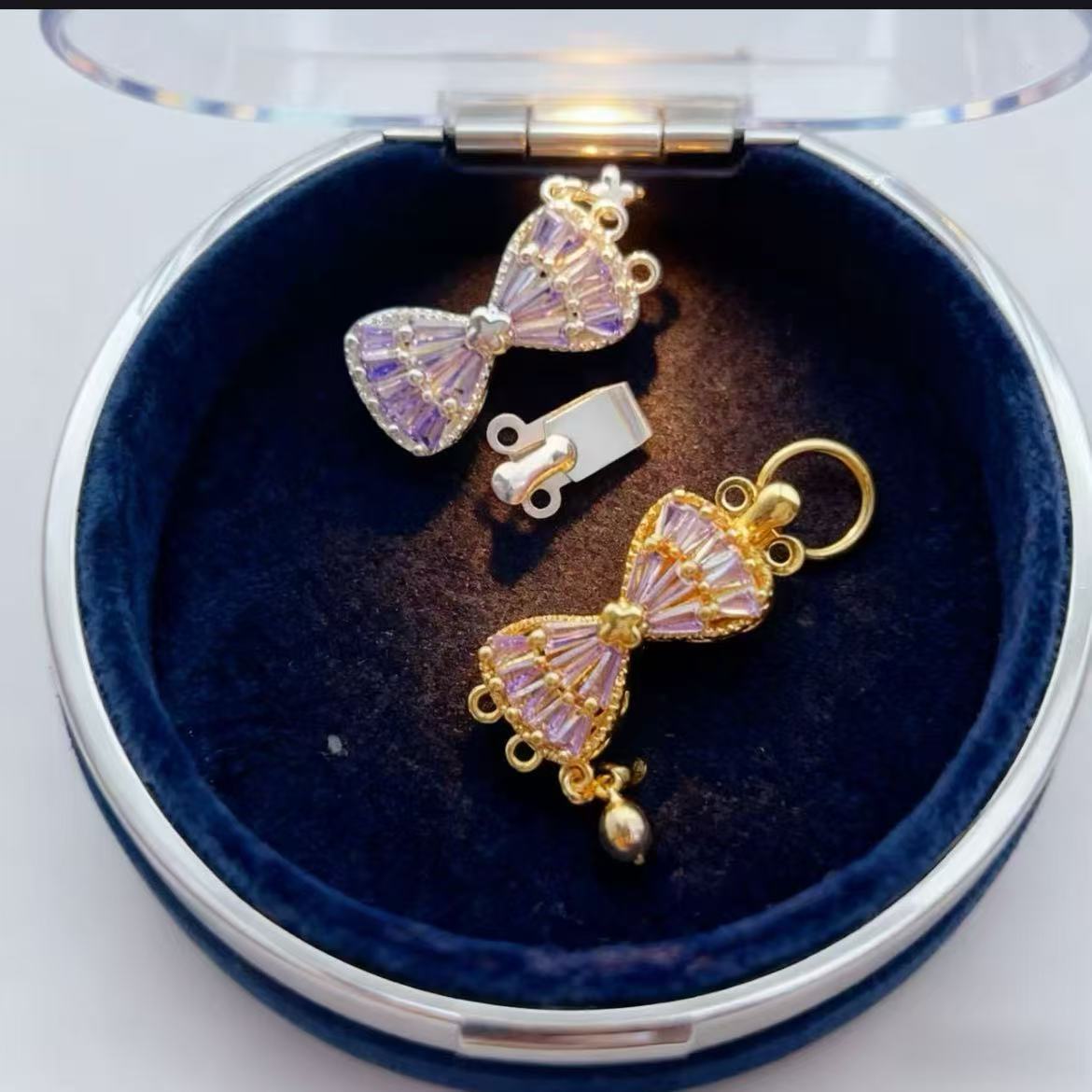 Bow Toggle Clasp for Double Strand Necklace