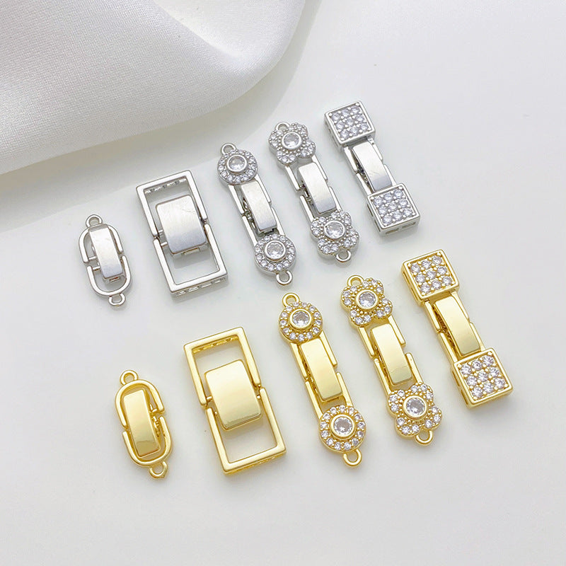 Floral Zircon Watch Closure Connector