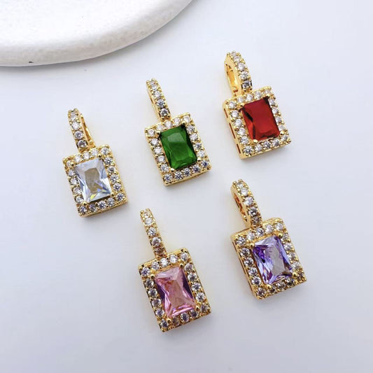 Square Shape Pendent Connection Closure/Clasp