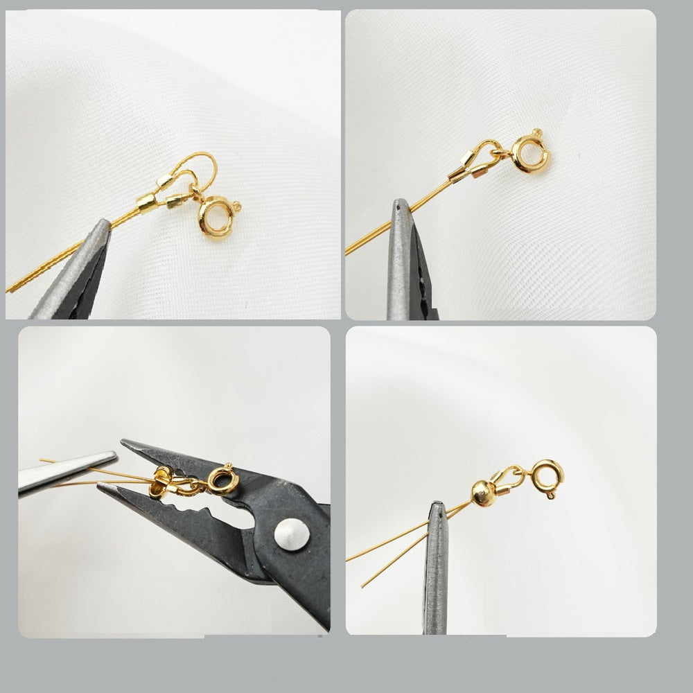 100pcs 4.5mm Plated Brass Wire Guardians, U Shape Thread Protectors