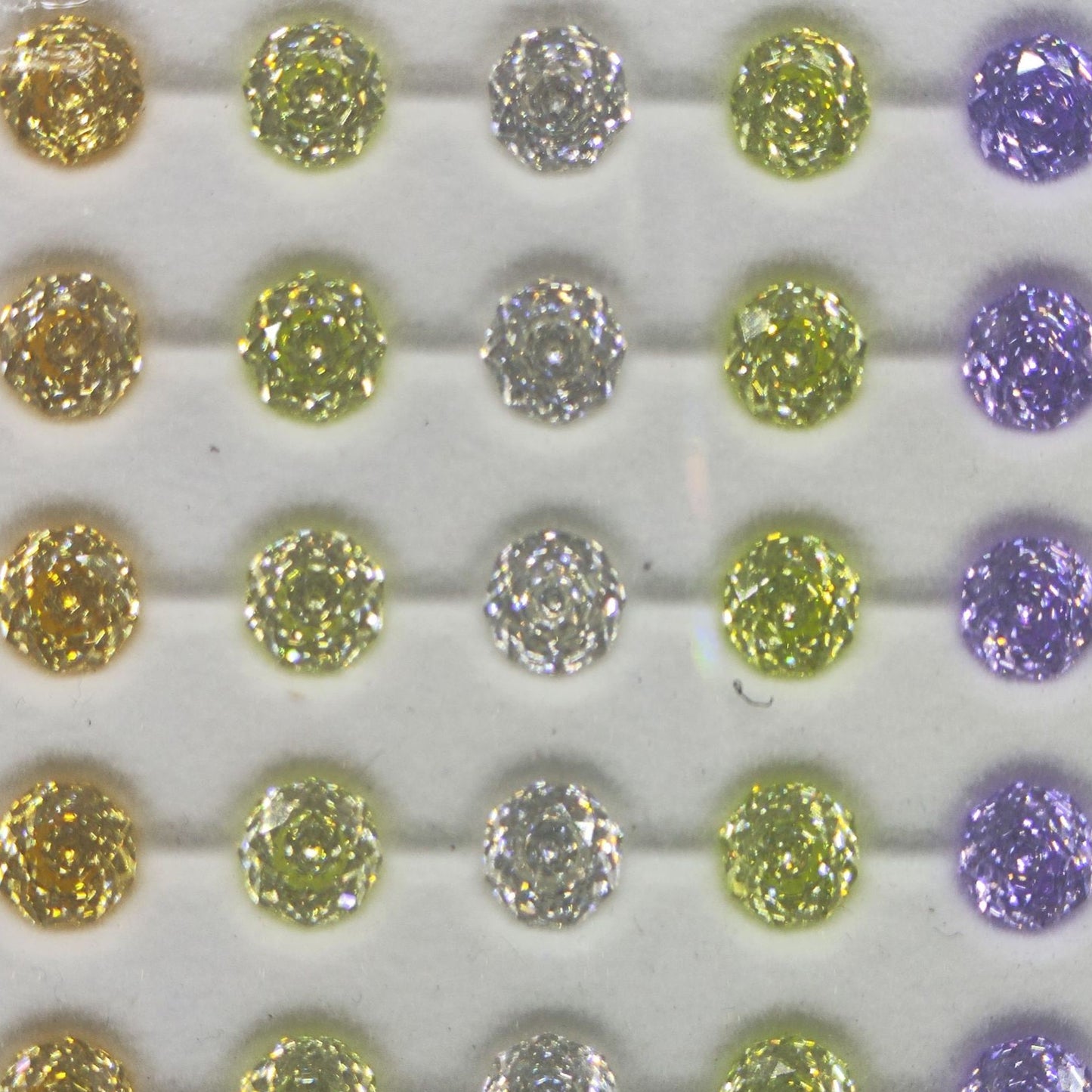 5A 6-10mm Octagonal Open-Back Rose Cut Loose CZ Stone - 2pcs