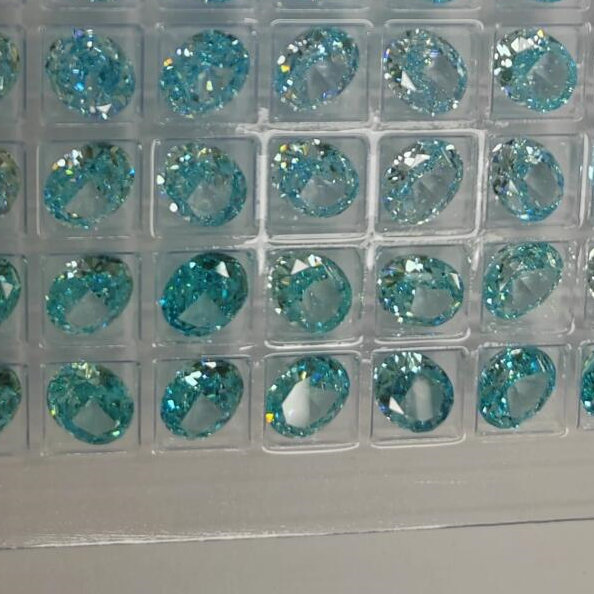 5A 4-16mm Oval Ice Flower Cut Loose CZ Stone - 1pcs