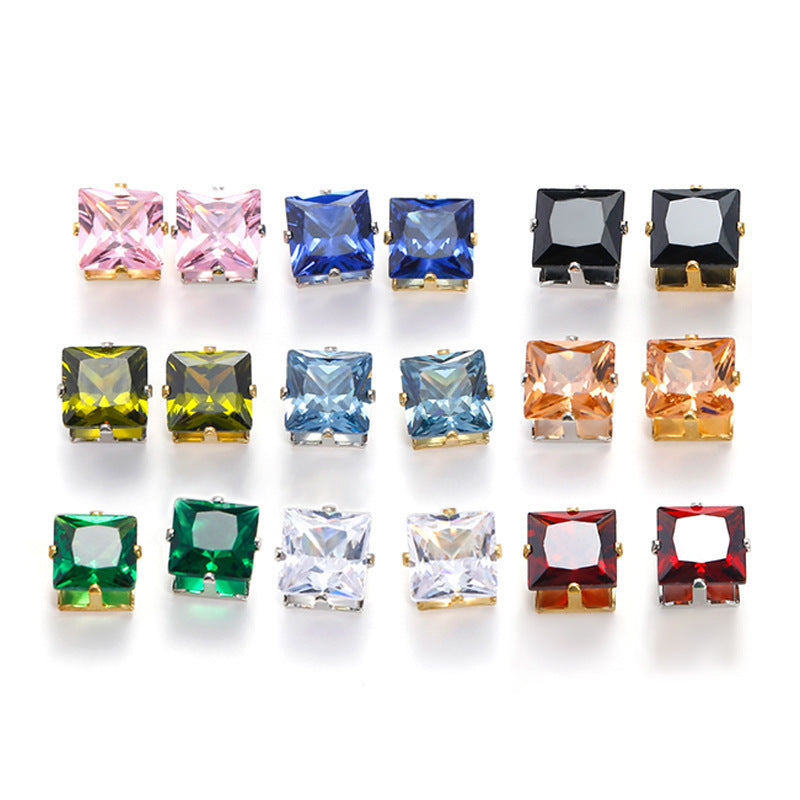 5x5MM Square Zircon Beads