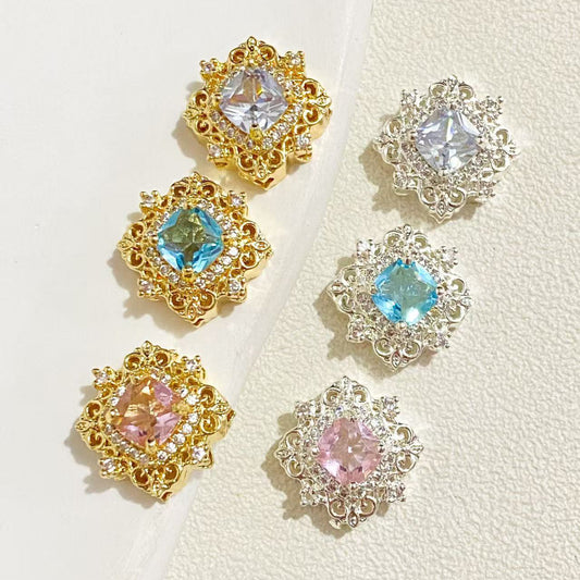 CZs Rhombus Spacer-5pcs