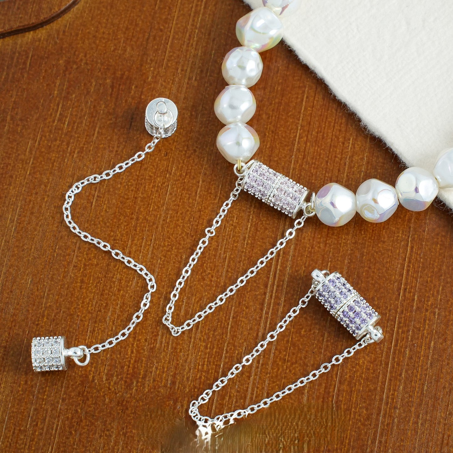 Full Diamond Cylinder Magnetic Clasp