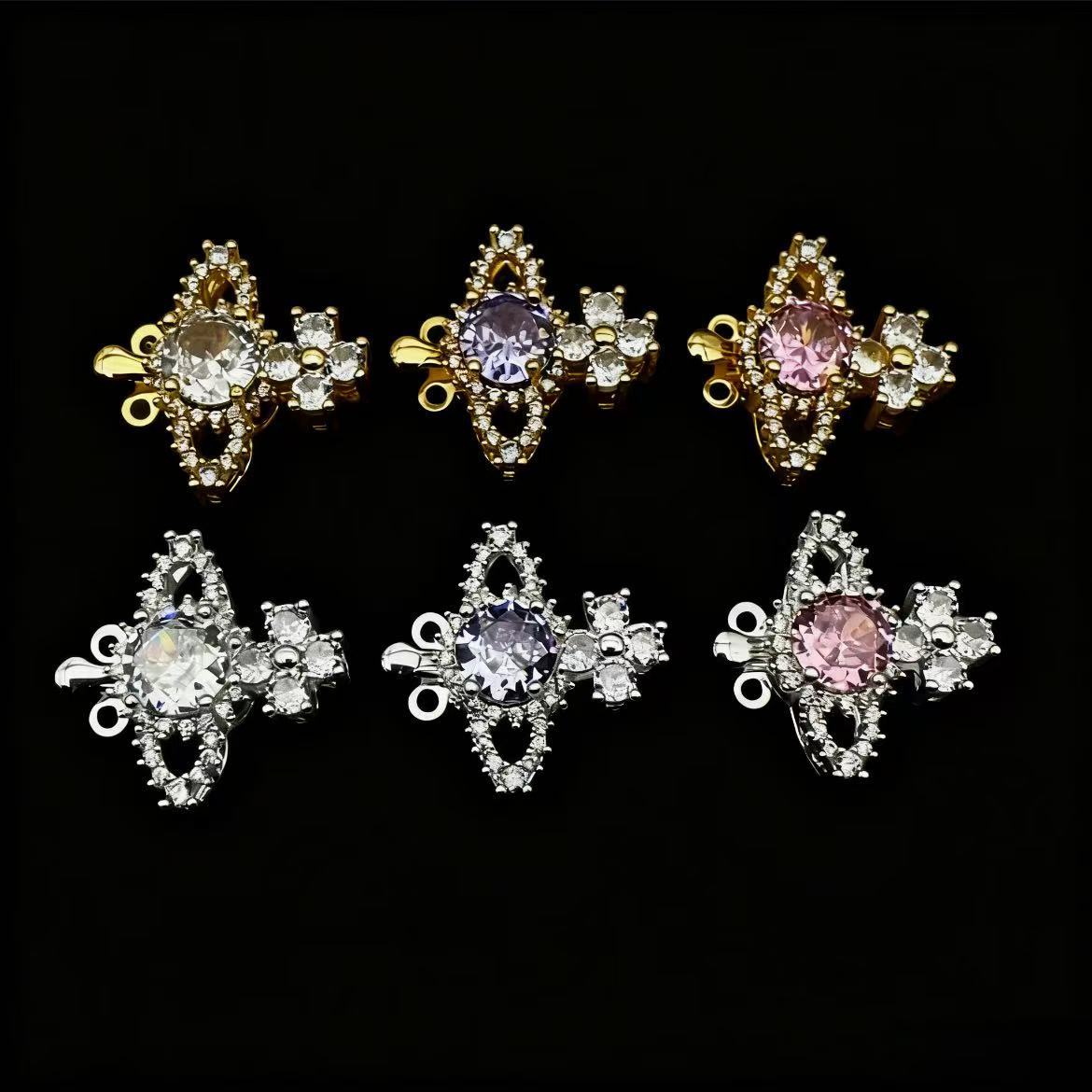 Double-Row End Clasp in Saturn Design