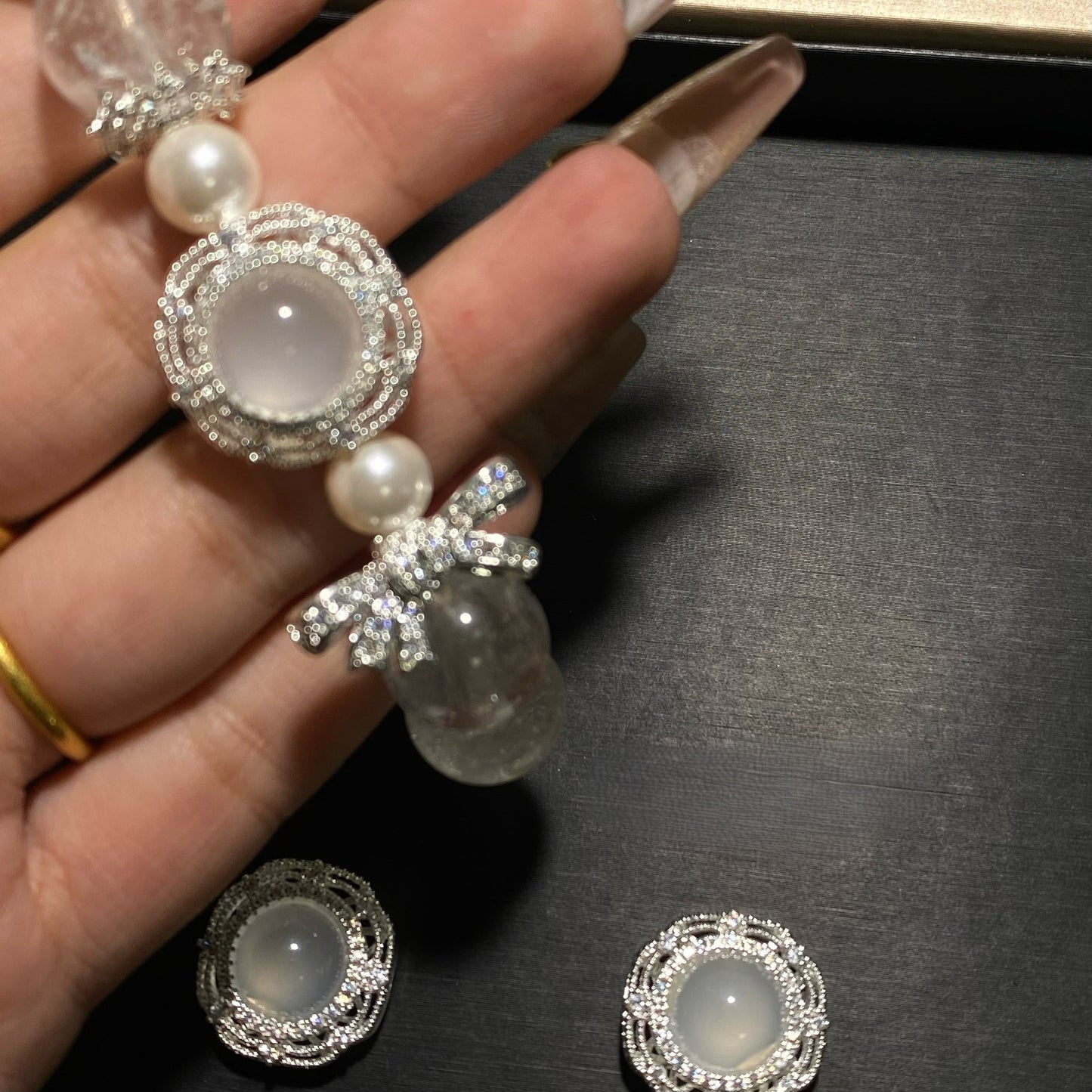 CZ Delicate Glass Bead Cap / Spacer