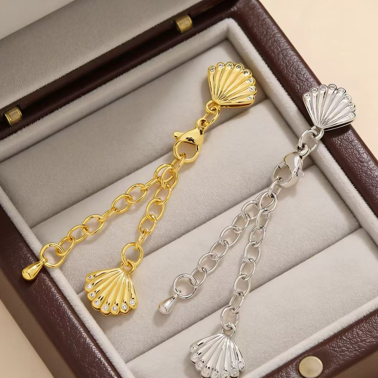 Two-Strand Extender Chain with Shell Charm