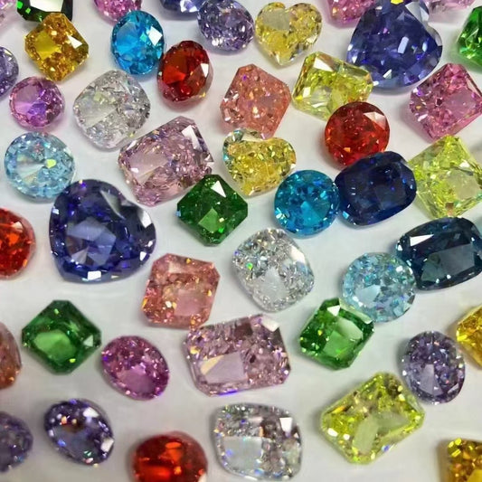 5A 4-12mm Square Ice Cut Loose CZ Stone - 1pcs