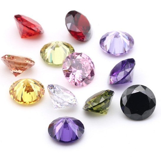 5A 0.8-2.7mm Round Point Cut Loose CZ Stone - 1000pcs