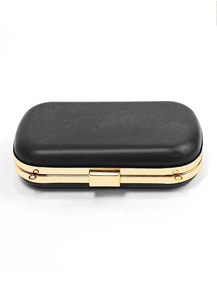 Marco de metal rectangular para monedero de 16 cm