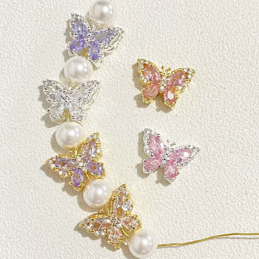 Butterfly CZ Spacer Beads