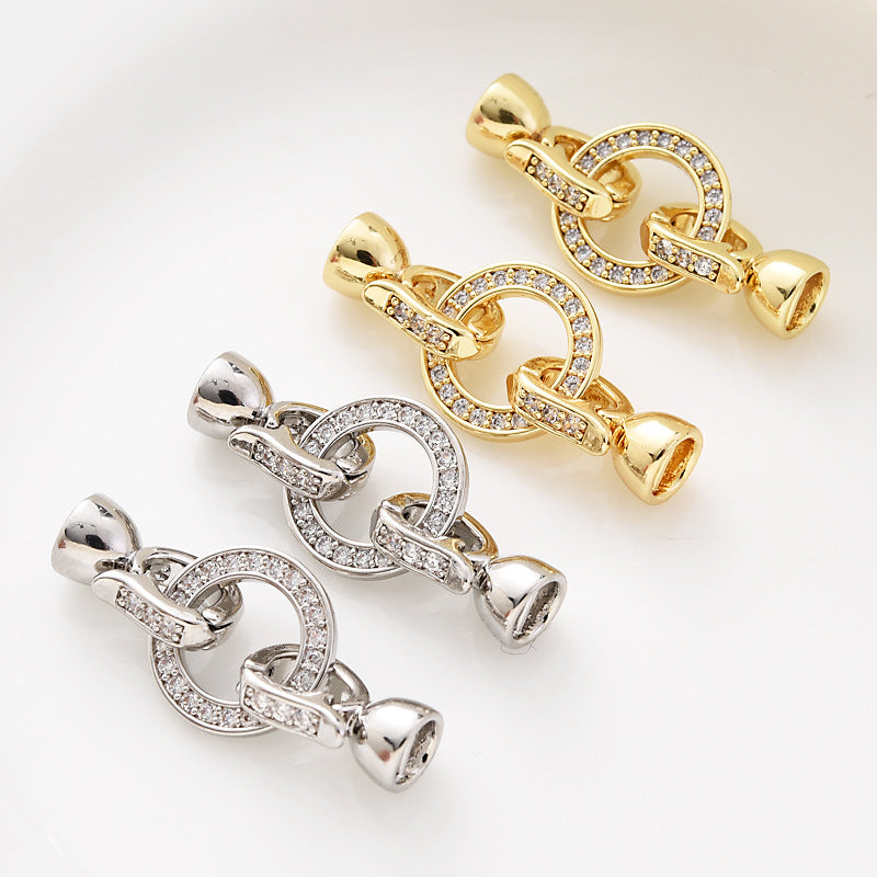 Paved CZs Clasp Set - 2pcs