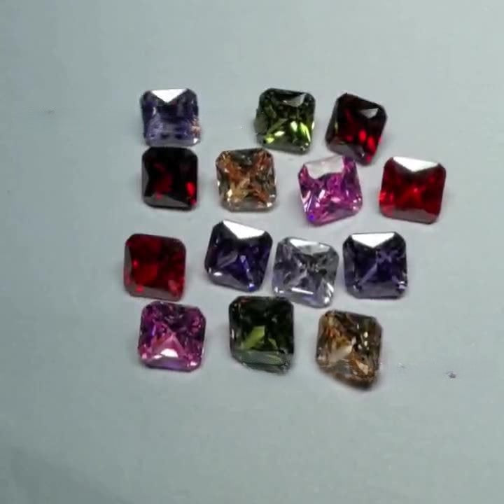 5A 3-20mm Square & Cushion Cut Loose CZ Stone - Bulk