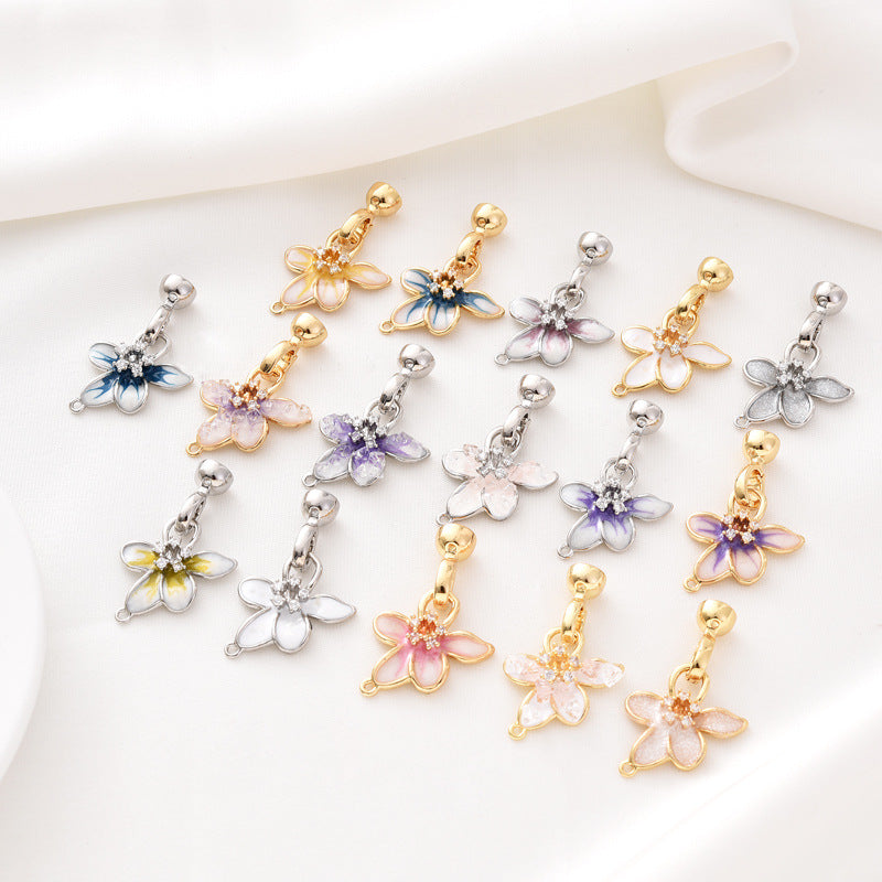 Enamel Petal Clasp Set - 2pcs