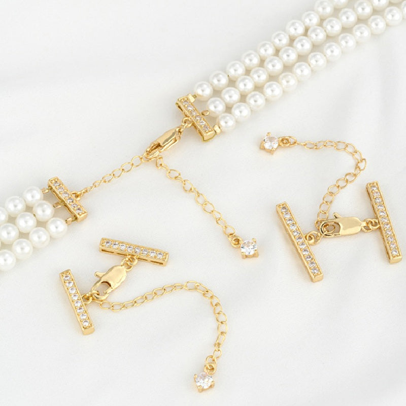 Paved Rhinestone Closure with 4 Rows