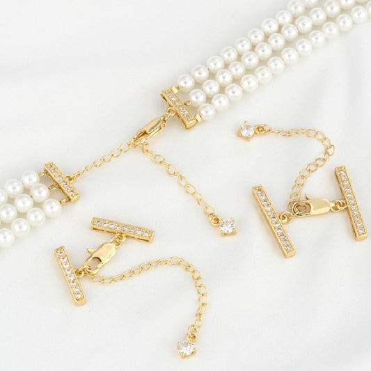 Paved Rhinestone Closure with 4 Rows