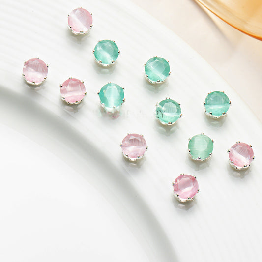 5mm Cat Eye Round Zircon Beads