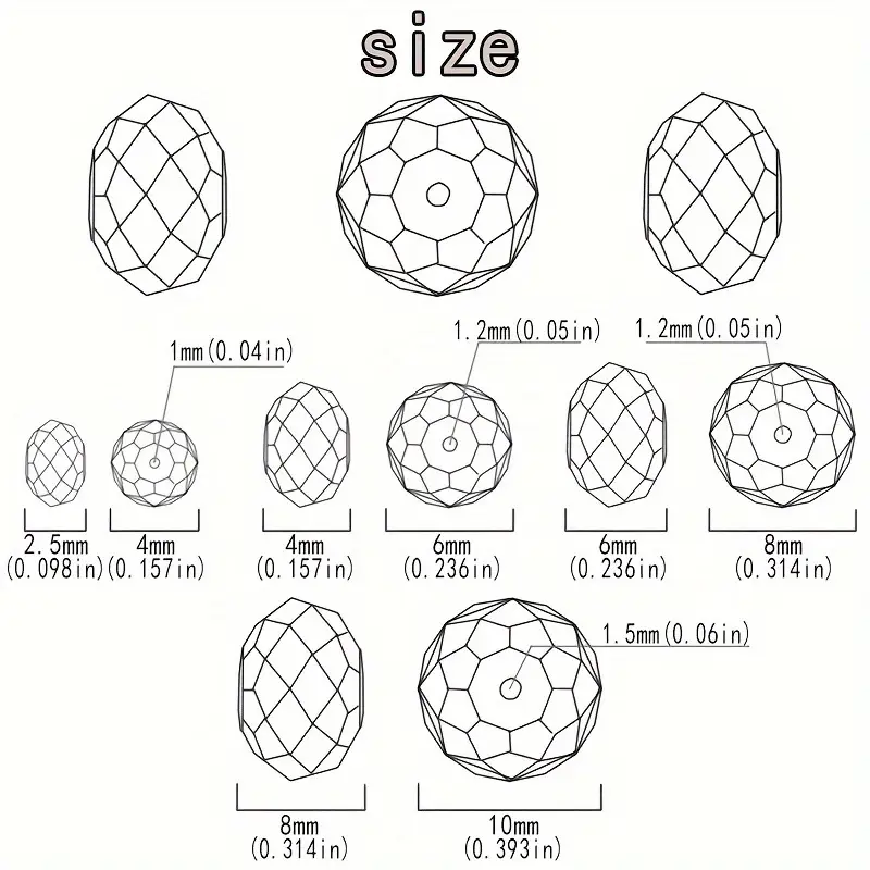 Premium 4/6/8mm Rondelles Crystal Beads-Plated Crest Collection