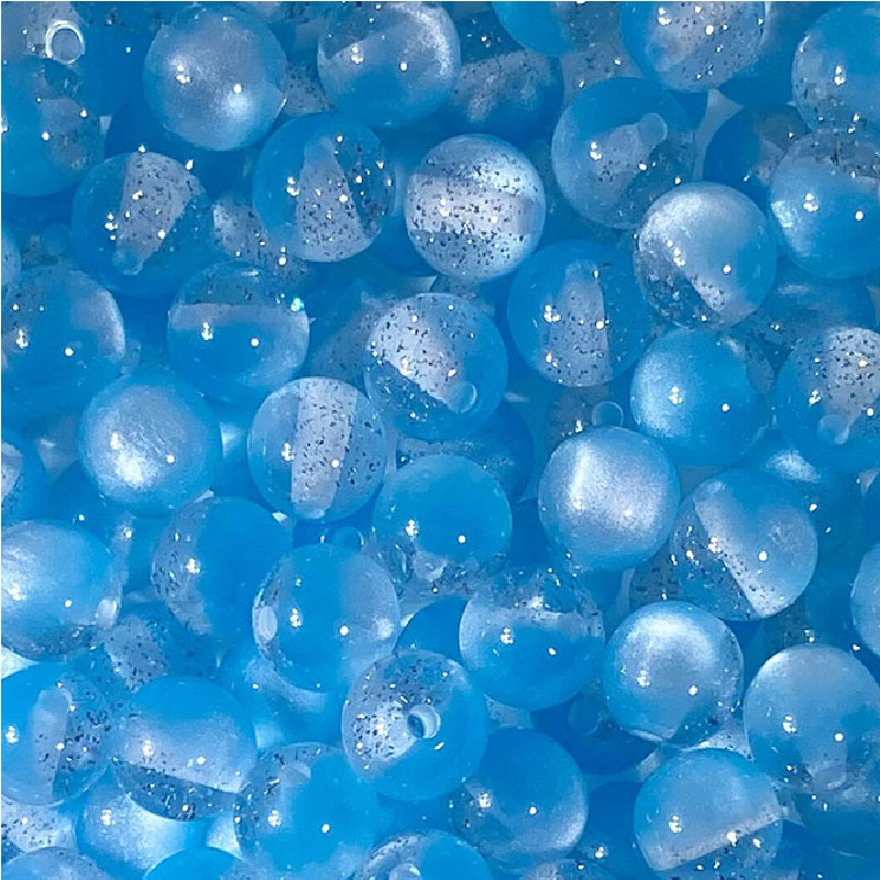 (100pcs)8mm Resin Golden Sands Cat's Eye Beads
