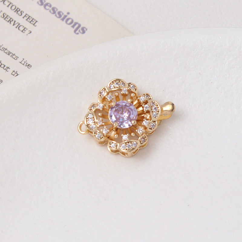 Camellia & Round Double Row Closure