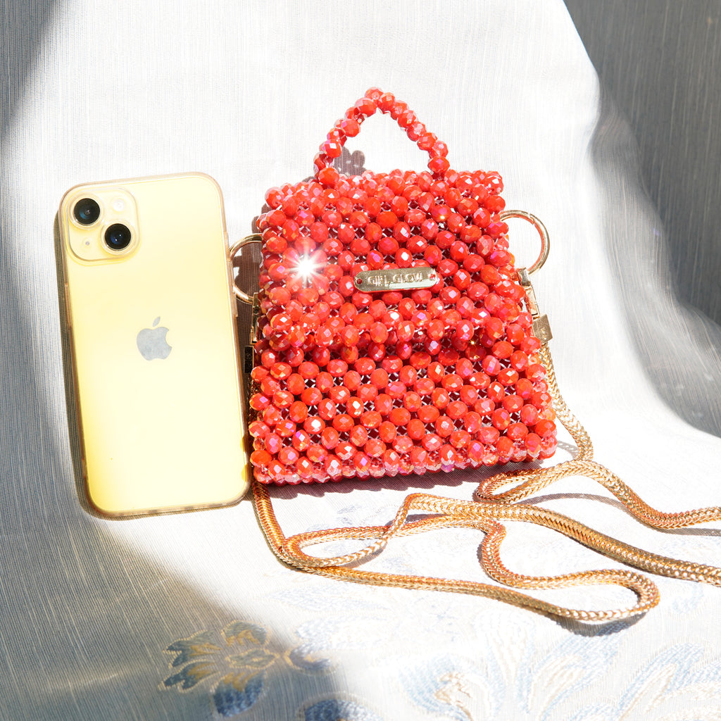 Red Beaded Bag