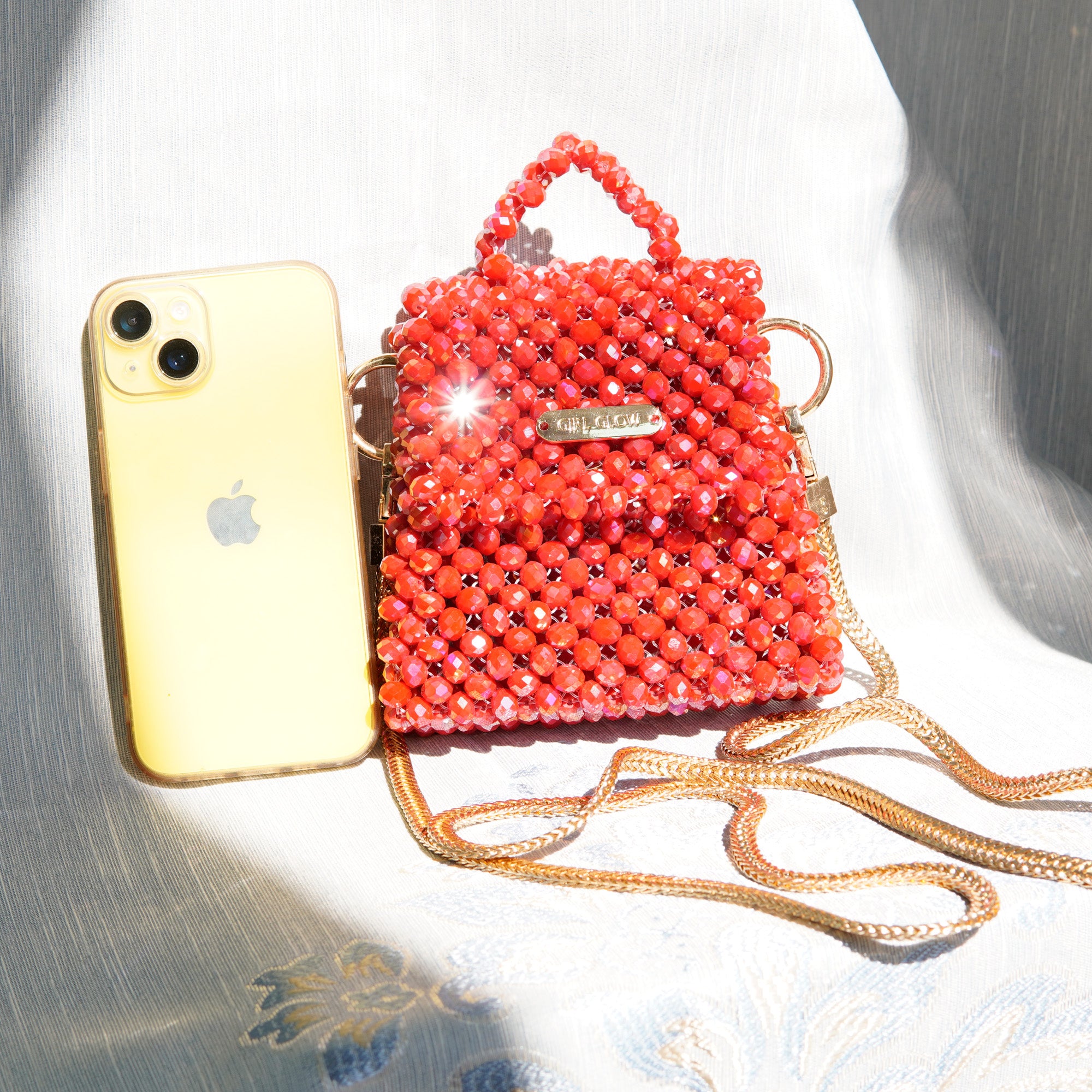 Red Beaded Bag