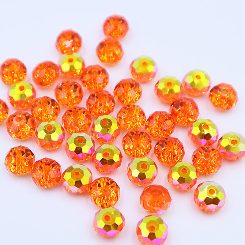 Premium 4/6/8mm Rondelles Crystal Beads-Plated Crest Collection