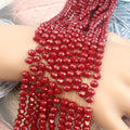 10 Strands 4/6/8mm Rondelles Briolette Beads - Porcelain Effect Series