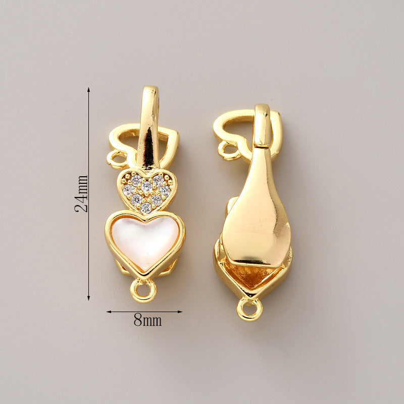 Heart Shell Clasp Set - 2pcs