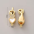 Heart Shell Clasp Set - 2pcs