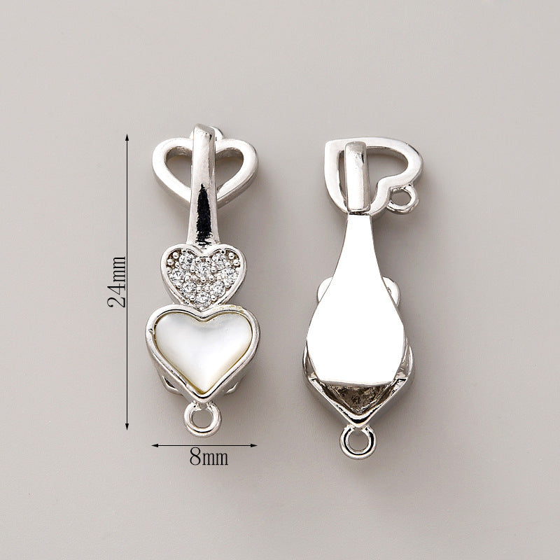 Shell Clasp Heart Shell Clasp Set - 2pcs – girlglowdiy