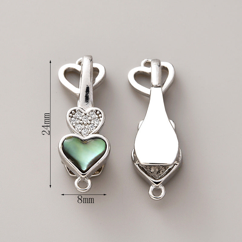 Shell Clasp Heart Shell Clasp Set - 2pcs – girlglowdiy